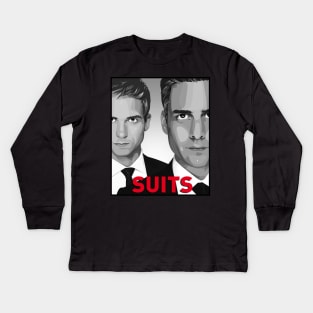 Suits Kids Long Sleeve T-Shirt